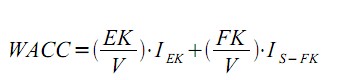 Abbildung 2: Formel gewichtete Kapitalkosten