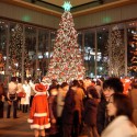 riesiger tannen baum in einerm einkaufszentrum