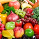 viele verschiedene obst und gemüse sorten