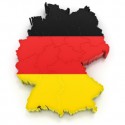 Deutschlandkarte mit Flagge