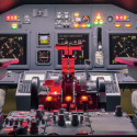 Cockpit eines hausgemachten Flugsimulators