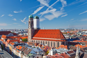 Frauenkirche on Marienplatz, Munich, Germany