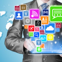 Social media auf einem Tablet PC