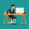 Frau an der Arbeit