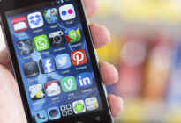 Social Media Icons auf Smartphone