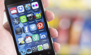 Social Media Icons auf Smartphone