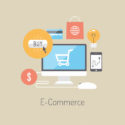 Flaches Illustrationskonzept des E-Commerce