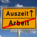 Deutsche Verkehrszeichenarbeit und -auszeit