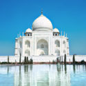 Weltwunder Taj Mahal im weichen Tageslicht
