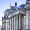 Reichstagsgebäude in Berlin, Deutschland. Deutsches Parlamentshaus.