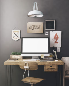 Stilvolles Arbeitsplatzmodell