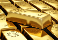 Stapel von Goldbarren