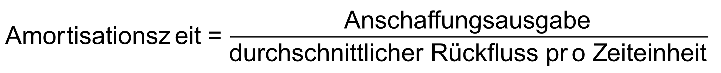 Formel zur Berechnung der Amortisationszeit