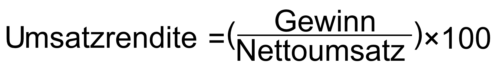 Formel zur Berechnung der Umsatzrendite