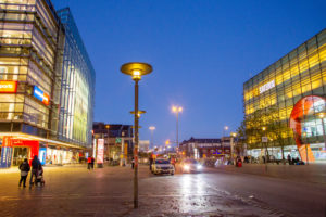 Blaue Stunde in Hamburgs Straßen