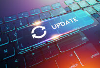 UPDATE-Knopf auf Computertastatur