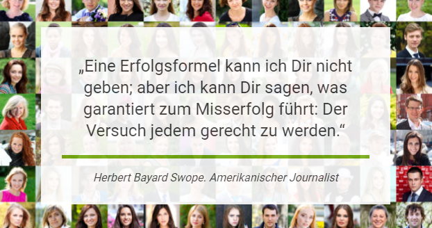 Erfolgsformel von Herbert Bayard Swope