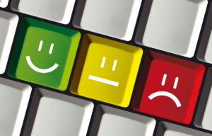 Feedback Smiley Buttons auf Tastatur