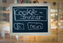 Tafel Mit Aufschrift Cookie Banner