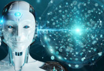 KI-Kopf im technologischen Umfeld